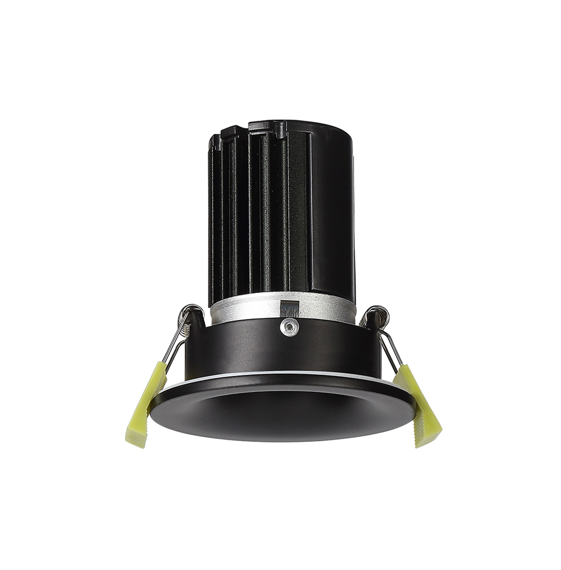 Bruve 12 Tridonic powered 12W 3000K 1200lm 36° LED Engine,300mA , CRI>90 LED Engine Matt Black Fixed Round Recessed Downlight, Inner Glass cover, IP65